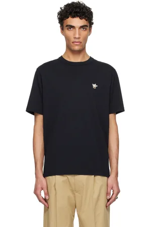 Maison Kitsuné Black Barista Fox Patch Relax T-shirt