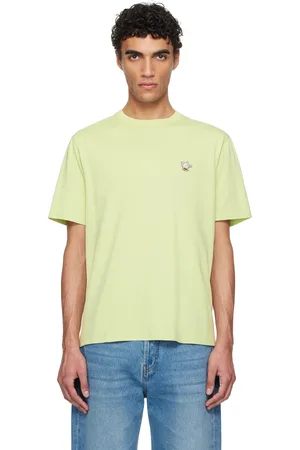 Maison Kitsuné Green Barista Fox Patch Relax T-shirt