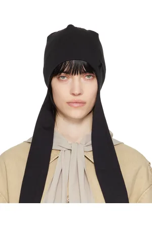 OPEN YY Black Jersey Earflap Beanie
