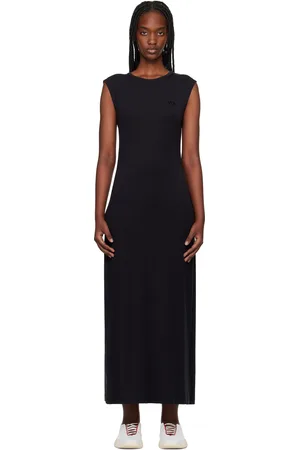 Y-3 Black Open Back Midi Dress