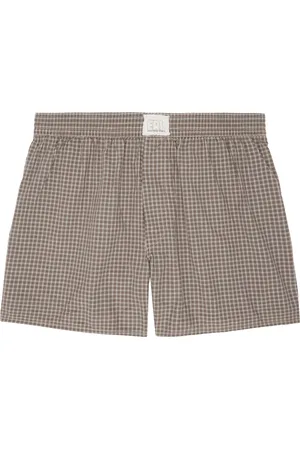 ERL Brown Mini Plaid Boxers