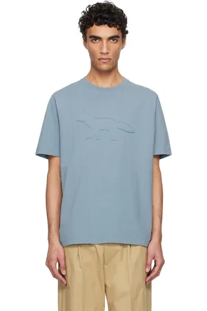 Maison Kitsuné Gray Crafted Profile Fox Comfort T-shirt