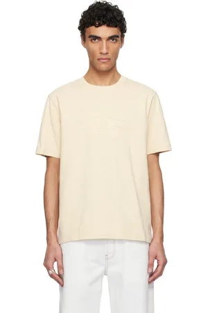 Maison Kitsuné Beige Crafted Profile Fox Comfort T-shirt
