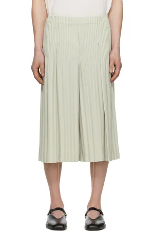Issey Miyake Gray Tailored Pleats 1 Shorts
