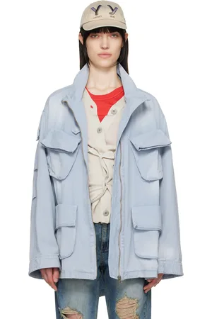 OPEN YY Blue Cargo Pocket Field Jacket