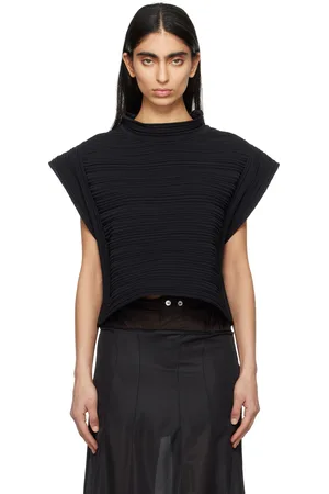 PLEATS PLEASE ISSEY MIYAKE Black February Crêpe Knit Top