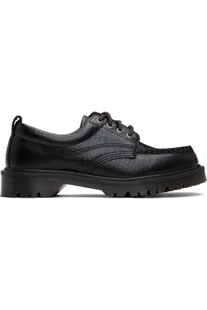 Dr. Martens Brown Lowell Crocodile Analine Leather Derbys