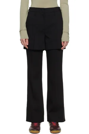 OPEN YY Black Overlay Trousers