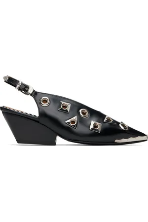 TOGA PULLA Black Polido Pointed Heels