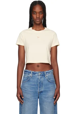 Maison Kitsuné Beige Baby Fox Patch Baby T-shirt