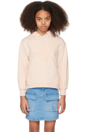 Chloé Kids Pink Embroidered Hoodie