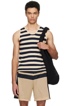 Gimaguas Beige & Navy Leo Tank Top