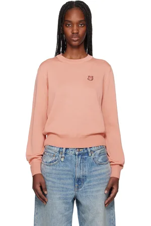 Maison Kitsuné Pink Bold Fox Head Patch Regular Sweater