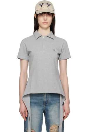 OPEN YY Gray Trim Polo