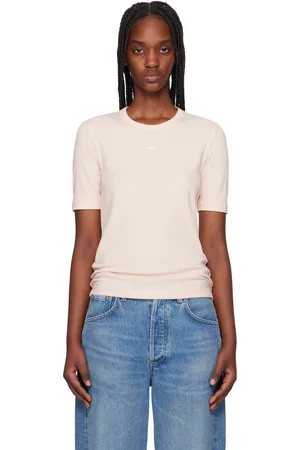 Maison Kitsuné Pink Baby Fox Ribbed Fitted T-shirt