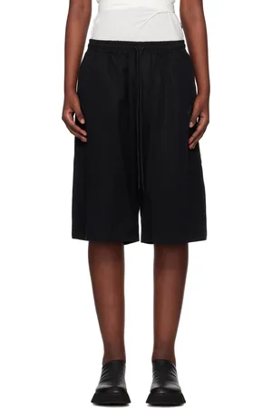 Y-3 Black Washed Twill Shorts