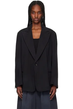 OPEN YY Black Washed Blazer