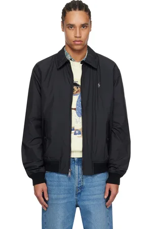 Ralph Lauren Black Packable Taffeta Bomber Jacket