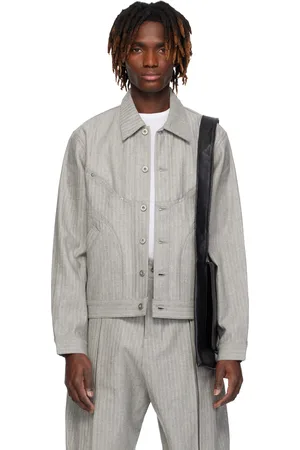 SAGE NATION Gray & White Jiji Denim Jacket