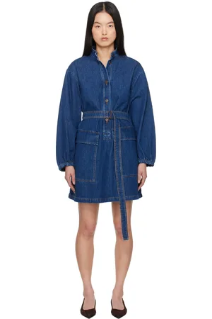 Max Mara Blue Euro Denim Minidress