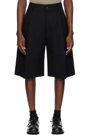 STUDIO NICHOLSON Black Fowld Shorts