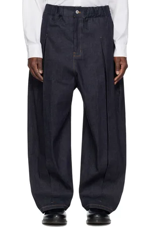 SAGE NATION Blue Box Pleat Jeans