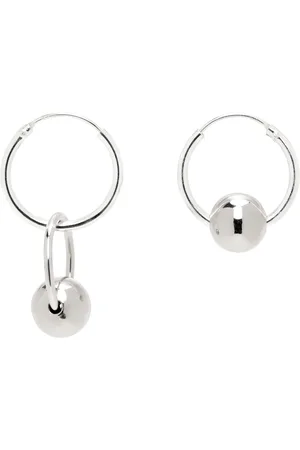 Justine Clenquet Silver Lana Hoop Earrings