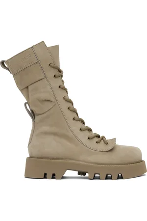 J.W.Anderson Beige Combat Leather Boots