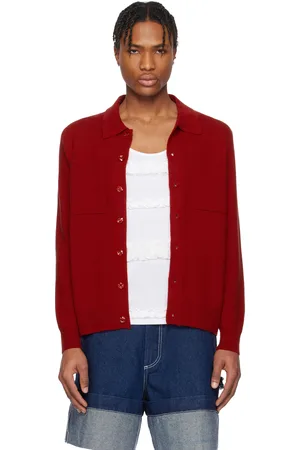 Simone Rocha Red Knit Workwear Cardigan