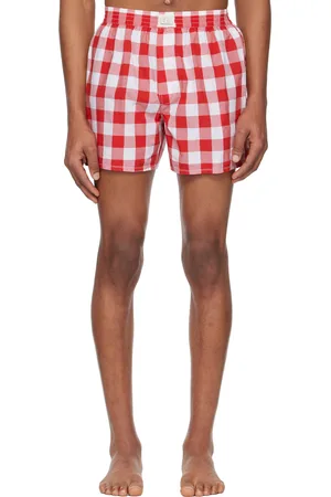 ERL Red & White Gingham Boxer Shorts