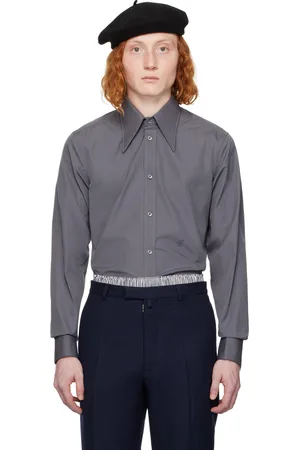 Maison Margiela Gray Pointed Collar Shirt