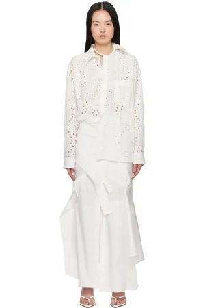 OTTOLINGER White Deconstructed Shirting Midi Dress