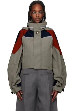 MARTINE ROSE Taupe Shrunken Sports Jacket
