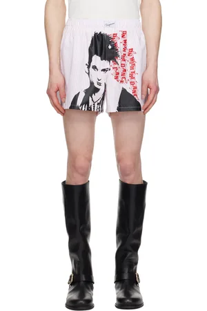 Vaquera Pink & White Boxer Shorts