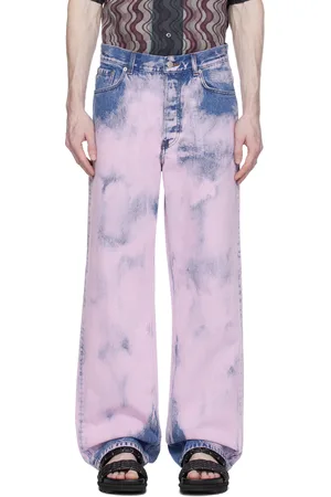DRIES VAN NOTEN Pink Garment-Dyed Jeans
