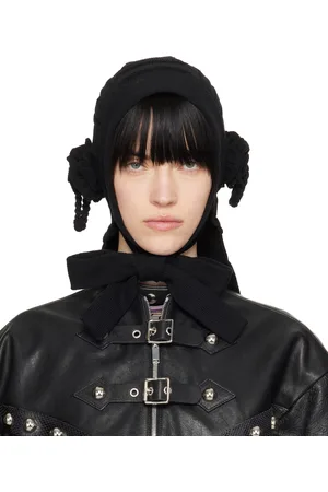 Chopova Lowena Black & White Kip Beanie
