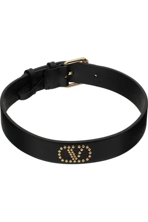 VALENTINO GARAVANI Black Signature VLogo Leather Choker