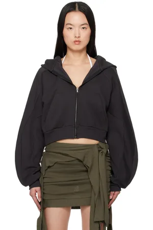OTTOLINGER Black Multiline Zip Hoodie