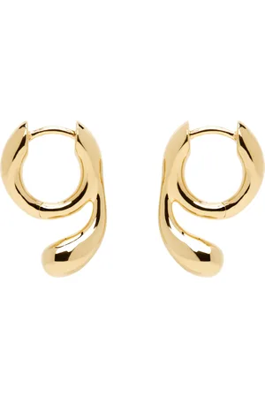 Maria Black Gold Mermaid Splash Huggie Earrings