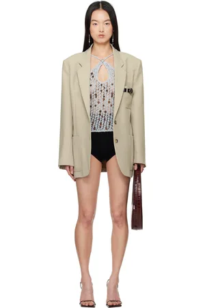 COPERNI Beige Belted Pocket Tailored Blazer