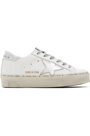 Golden Goose White & Silver Hi Star Classic Sneakers