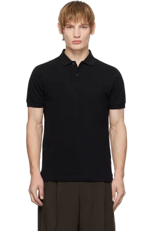 Sunspel Black Piqué Polo