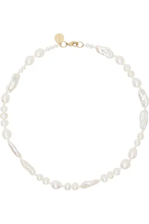Simone Rocha White Legato Pearl Necklace