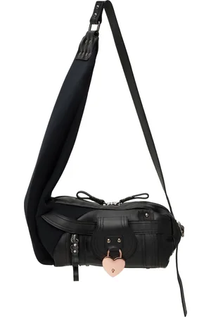 OTTOLINGER Black Mini Neoprene Leather Bag