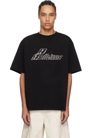 We11 Done Black Rhinestone Logo T-shirt