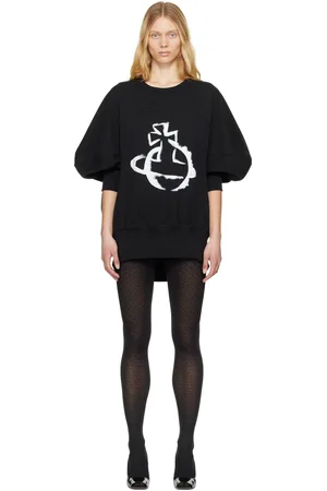 Vivienne Westwood Black Stencil Orb Overhead Sweat Minidress