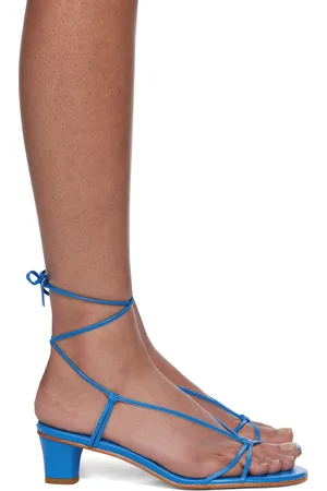 Martiniano Blue Spaghetti Heeled Sandals