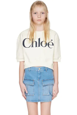 Chloé Kids Off-White Logo Sweatshirt