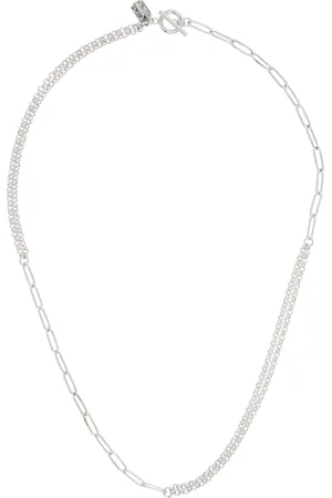 Paul Smith Silver Mixed Chain Necklace