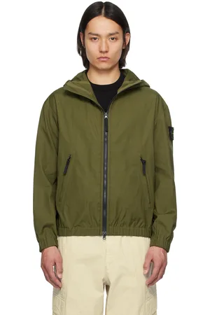 Stone Island Khaki Supima Cotton Canvas Non-Aqueous Dyeing Jacket